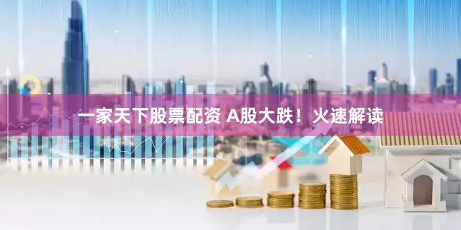 一家天下股票配资 A股大跌！火速解读
